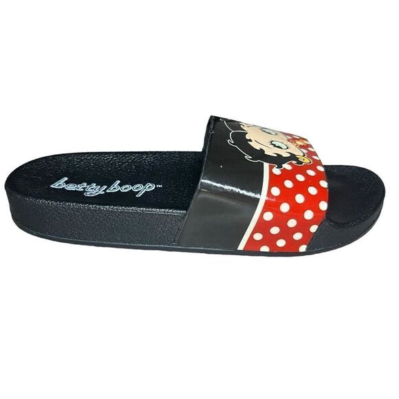 Betty Boop Women’s 7 Polka Dot Slide Sandals - Picture 2 of 5
